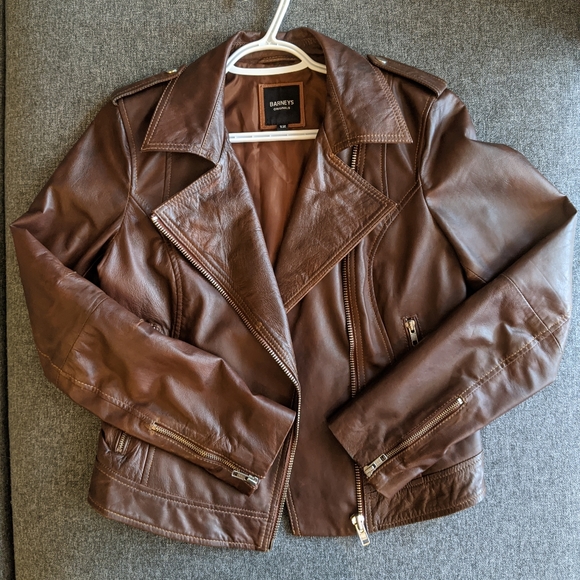 Barney's Leather Biker Jacket - Picture 1 of 1